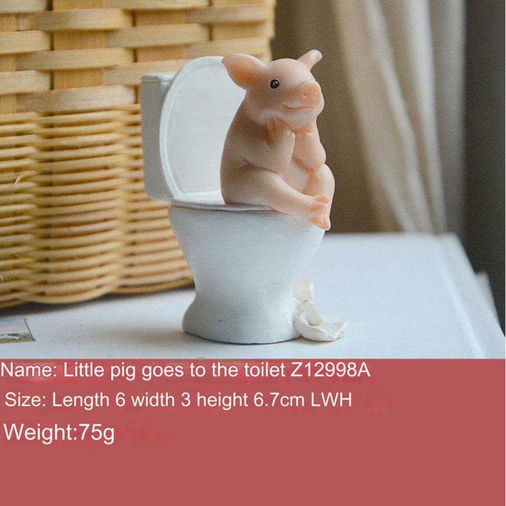 Adorable Pig Decor Cute Piggy Figurine Resin Pig Ornament Charming Design
