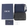 Pristine DIOR Coin Case Zip Coin Case Gravity Leather Black Leather Women 2ESBC316FLG Used