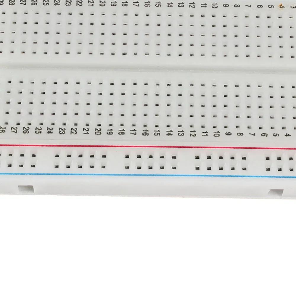 1PCS Breadboard 400 Tie Points Solderless Prototype PCB Universal Test Protoboard Bread Board White Transparent for Arduino