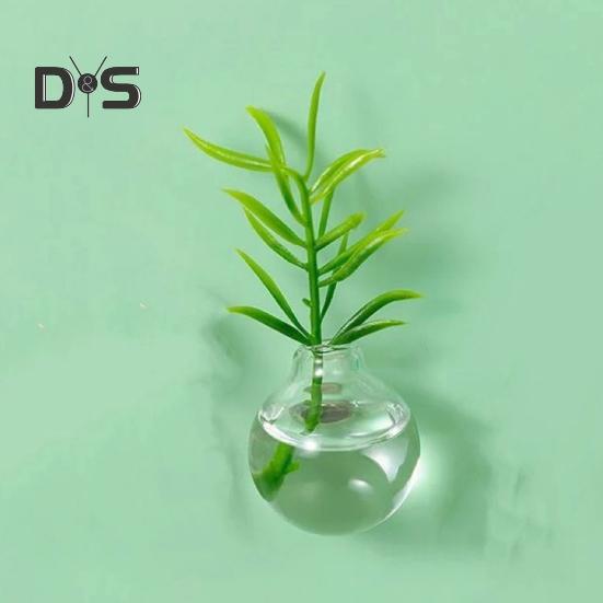 Mini Glass Vase Refrigerator Magnet Home Office Kitchen Locker Fridge 3D Miniature Flower Vase Magnetic Decoration Ornament