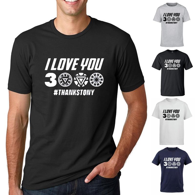 Klassisches Avengers Endgame Iron Man Tony Stark T-Shirt „Ich liebe dich 3000“-Design