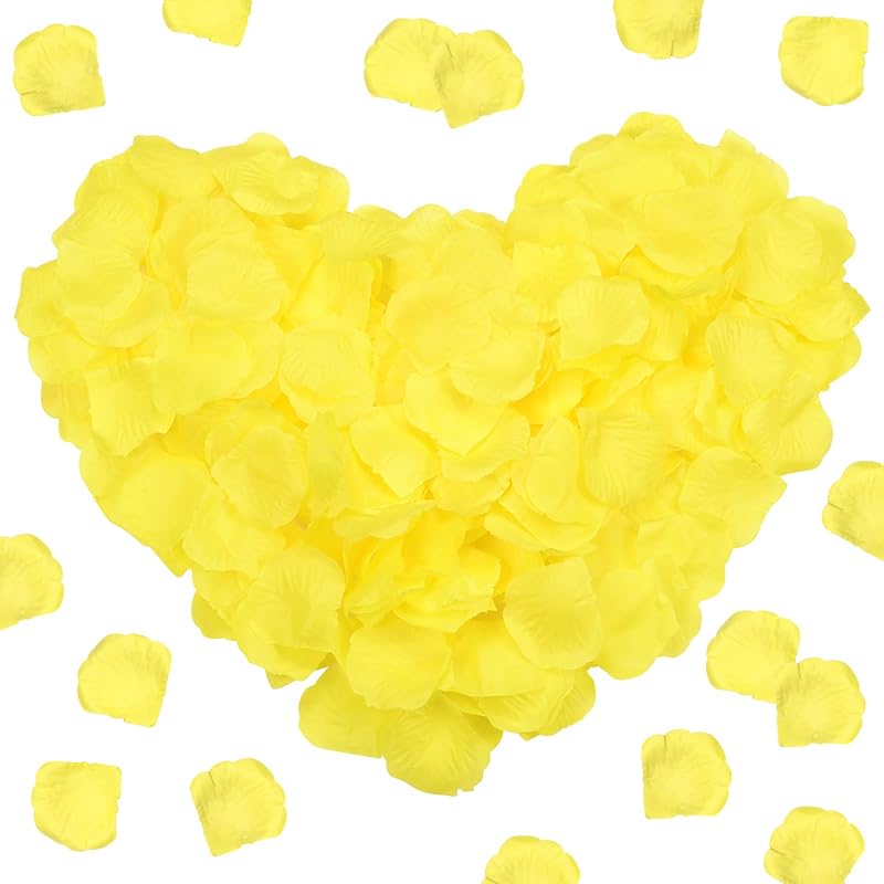 3000-Pack Silk Artificial Flower Rose Petals, 1.97x1.97 Inch Silk Rose Petals Wedding Faux Flowers for Wedding/Party/Aisle Runner/Bridal Shower/Table