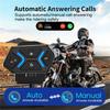 Kebidumei 500M 2-Person Full Duplex Talk Wireless Motorcycle Helmet Intercom V5.4 Bluetooth Headset Handsfree Waterproof & Noise Reduction