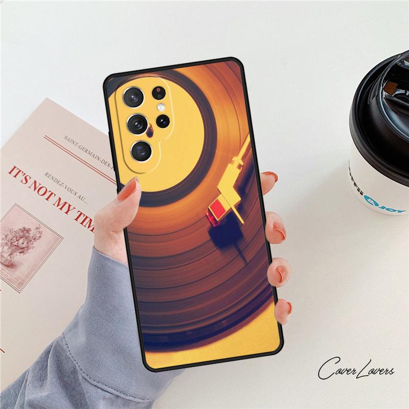 Vinyl DJ Record Art Phone Case For Samsung Galaxy S24 S25 S23 S22 Ultra Note 10 20 Plus S20 S21 FE Cover
