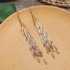 Hand-woven Bohemian Earrings Retro Personality Vacation Long Fringed Temperament Earrings Women