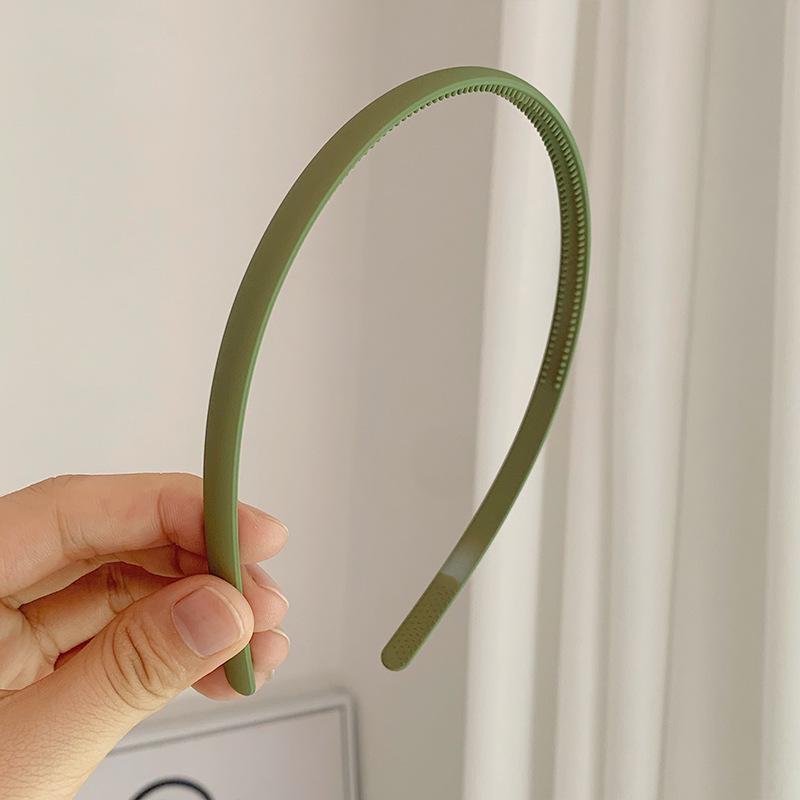Fascia per capelli coreana antiscivolo opaca, sottile 0,8 cm, versatile per lavare il viso