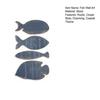 4 Pezzi Pesci in Legno Decorazione Murale Nautica Tema Spiaggia Costiera Scultura Murale Pesce Casa sul Lago Vintage Decorazione da Appendere Oceano per Bagno Soggiorno