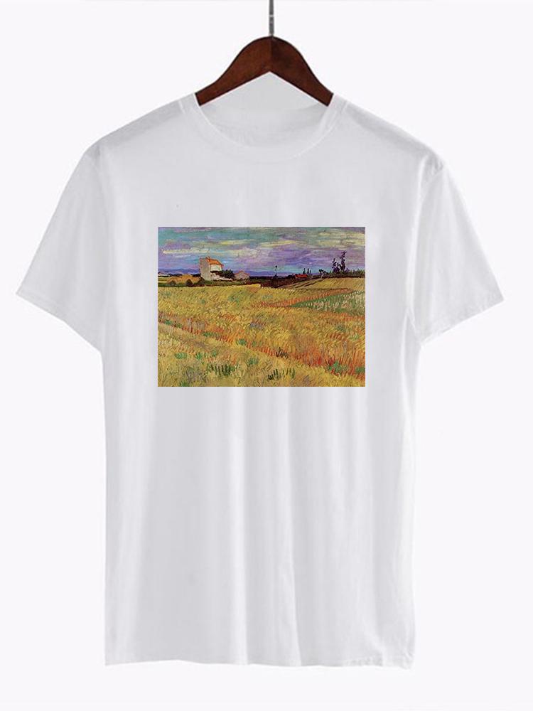 Unisex Van Gogh Van Goghing Van Gone Meme Funny T Shirt Hipsters Cute Tee z nadrukiem