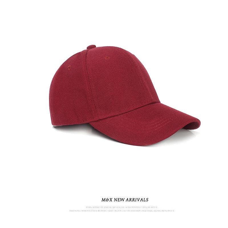 Can print O solid color hat women's spring summer versatile cap curved brim tide deep top baseball cap men