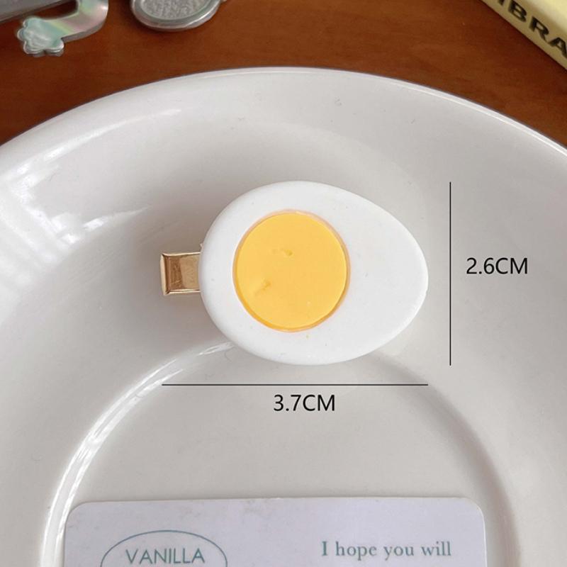 Fată Inimă Drăguț Mic dejun Agraf Simulare Mâncare Agraf Rășină Accesorii pentru păr