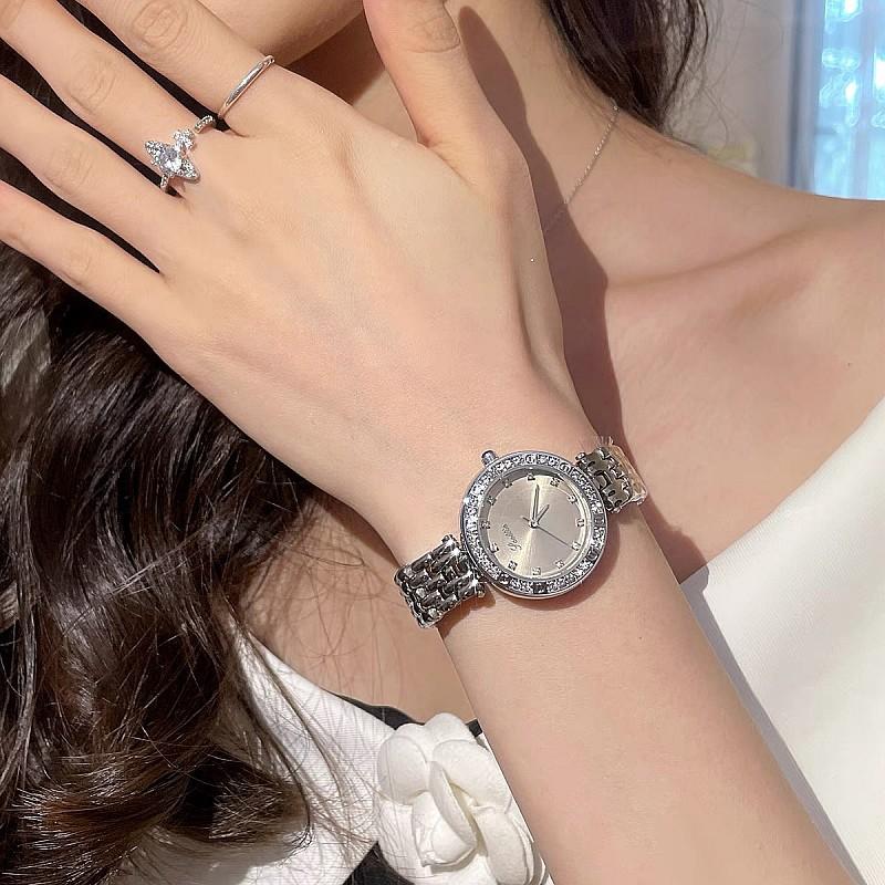 Wind Steel Strap Strap Women'S Watch Fashion Diamond-Encrusted Watch Femininity Watch Personality Woman