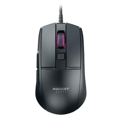 ROCCAT Burst Core Ultralight Optical Core Gaming Mouse Titan Switch Optyczny PixArt PMW3330 Wewnętrzny plaster miodu Bok Czarny Niemiecki Design (Lekki 68g,