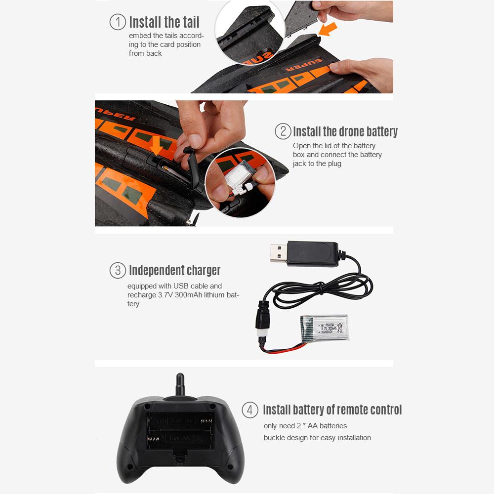 FX815 RC Plane Remote Control Airplane Ready To Fly 2.4Ghz 2 Channels EPP Foam Aircraft Model for