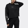 Adidas Casual Hooded Long Sleeve Pullover Sweatshirt Women Tops Black DZ7599