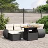VidaXL Garden Lounge Set with Cushions 7 Pcs, Patio Sofas, Patio Furniture Set, Outdoor Furniture, Black 3275814