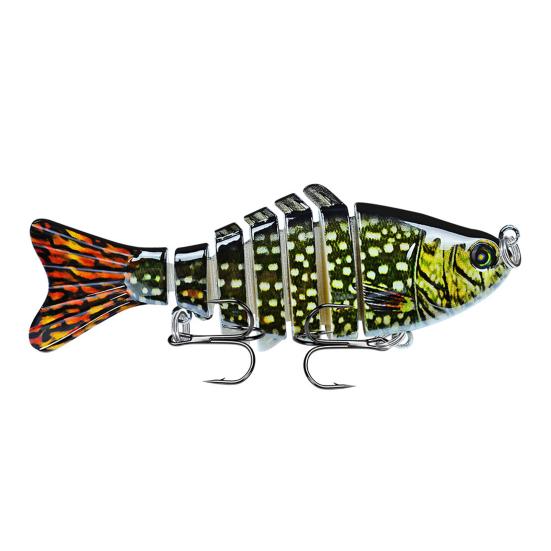 1/3/5Pcs 10CM/15.5G Bionic Multi-Jointed Fishing Lure Long Casting 7-Section Swimbait Hard Artificial Bait Freshwater Saltwater Fishing Accessories