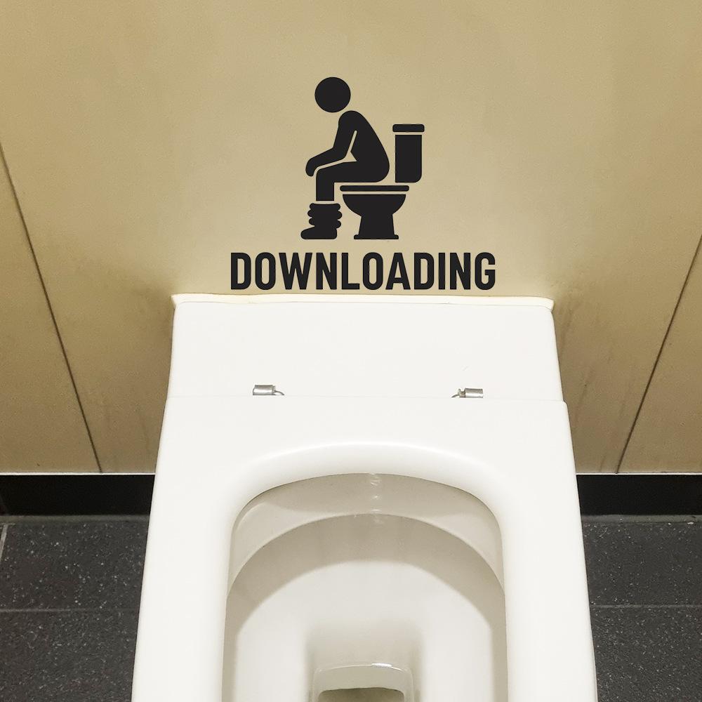 Funny Bathroom Quote Toilet Sticker Self Adhesive Wall Decal Home Decor