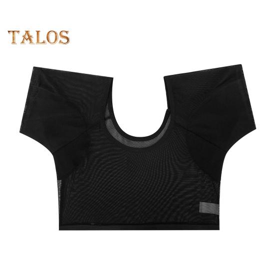 

Женские топы с низким воротником и короткими рукавами, с подплечниками, многоразовые эргономичные подушечки, прозрачные, можно стирать, короткие топы M чёрный