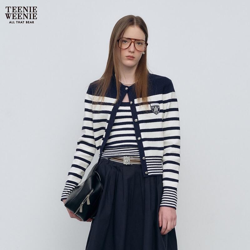 Teenie Weenie Bear Letter Stripe Knitted Cardigan XL