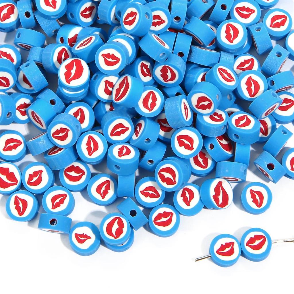 30ks/sáček 10mm Hliněné vymezovací korálky Oválný tvar Rty Korálky Korálky z polymerové hlíny Volné vymezovací korálky Pro výrobu šperků Ručně vyráběné doplňky