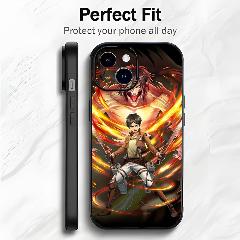 Dark Japanese Anime A-Attack On Titan Phone Case Phone Case Soft Packaging Lightweight For iPhone17 16 15 14 13ProMax
