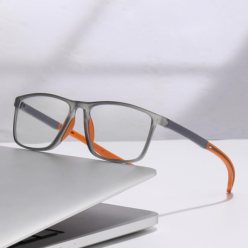 

Новая двухцветная оправа, спортивный стиль, очки с защитой от синего света, модные мужские и женские очки для близорукости TR004 -6 оранжевый