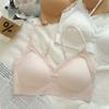 Seamless Women's Thin Small Bust Push-Up Lifting Camisole Style Thin Strap Bra