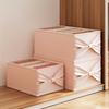 High qualityMinimalist Light Pink or Blue Storage Organizer Box with Elegant Bow - Multi-Grid Closet, Dresser, Dorm Organizer - Open Compartments for