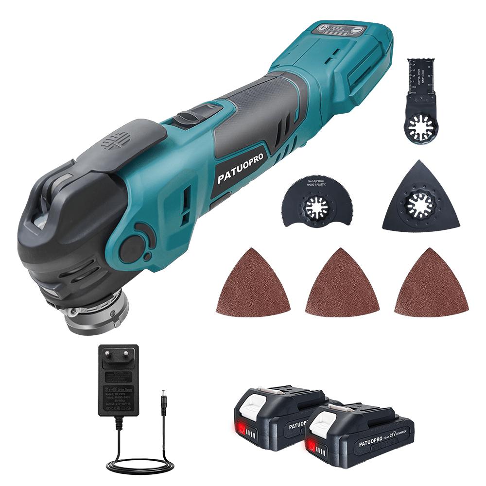 PATUOPRO Electric Saw Trimmer Cordless Oscillating Multi Function Tool Woodworking Cutting Power Tools For Makita 18V Battery