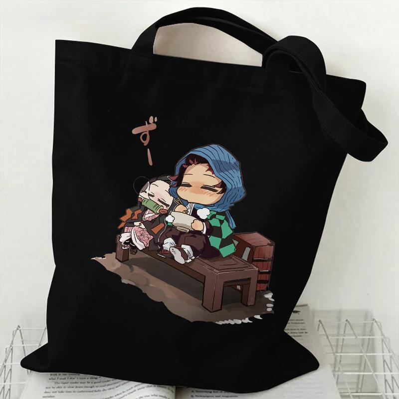 Japan cartoon comics Demon Slayer printed canvas bag Tote Bag Shopping Bag