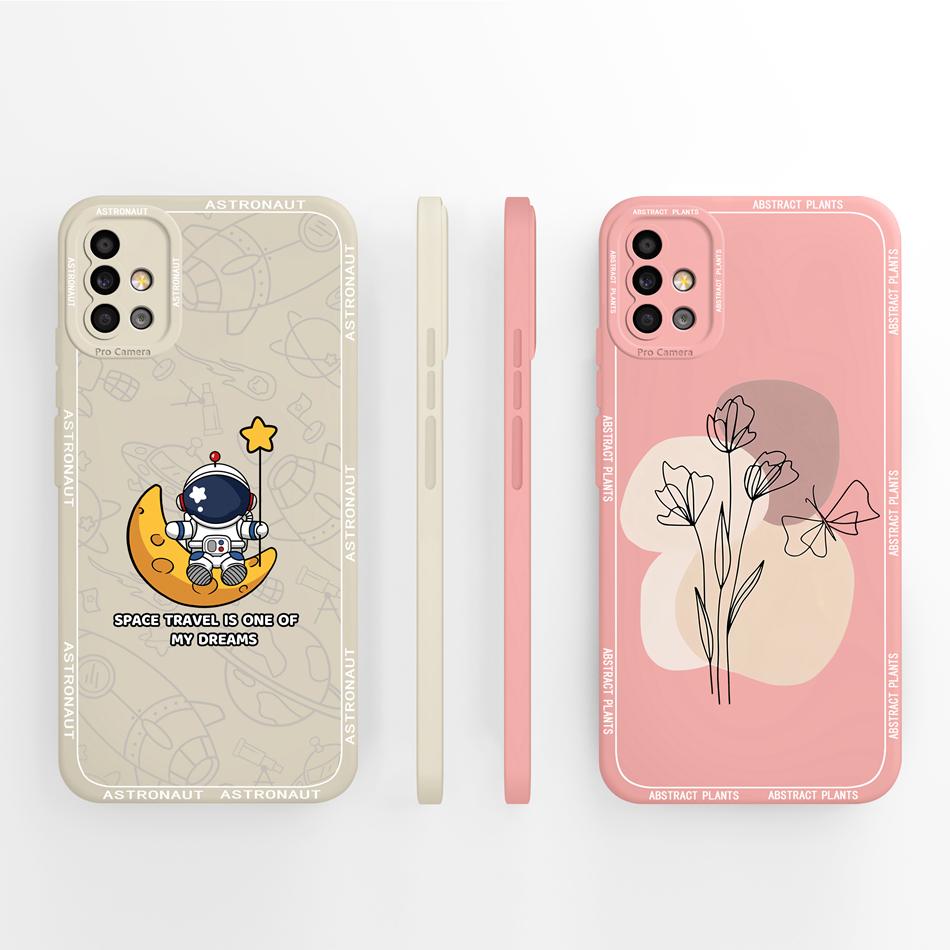 Case For Samsung A51 A71 Stylish Camera Protection Funda Soft Liquid Silicone Back Cover For Samsung Galaxy A51 A 51 A 71 Coque