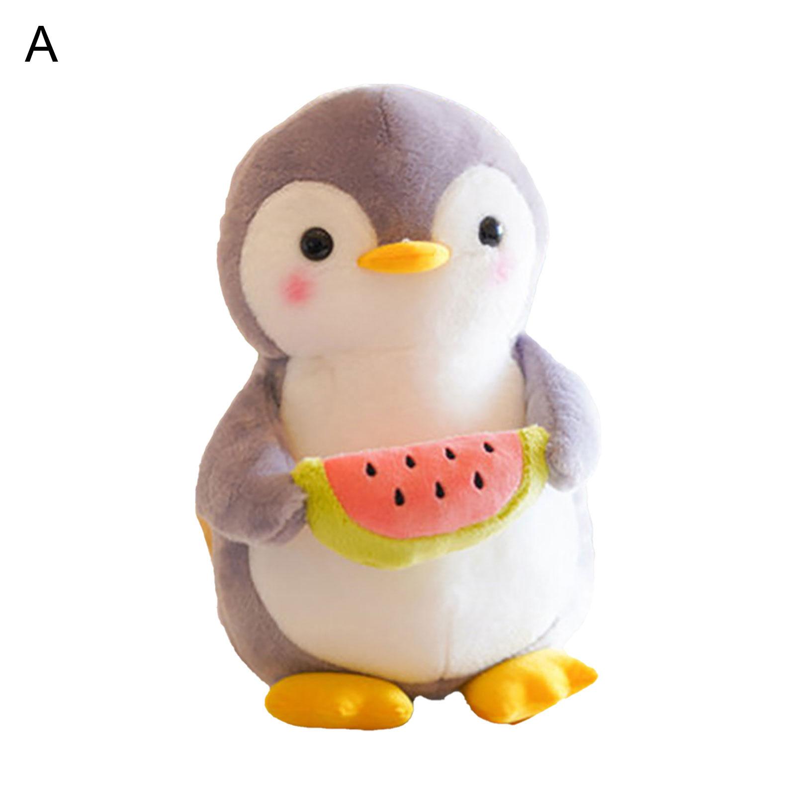 

Медвежонок 25 см мультфильм Пингвин с фруктами и овощами плюшевая игрушка детский подарок мягкая кукла