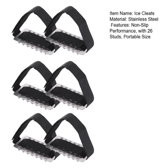 2/4/6 tk Jäänaelad Kingad Kassid 26 terasest naastuga Reguleeritav nupp Talvine välijalutamine Jää Lumi Veojõu Gripid Libisemiskindlad Kingad Saapad Naastud