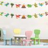 Birthday Energetic Hawaiian Decorating Kit With Colorful Paper Streamers And Triangle Flags For Events