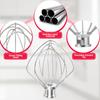 Dough Hook Whisk Wire Whip Attachment Dishwasher Stainless Steel egg Whisk for 4.5-5 Quart Tilt Head Stand Mixer