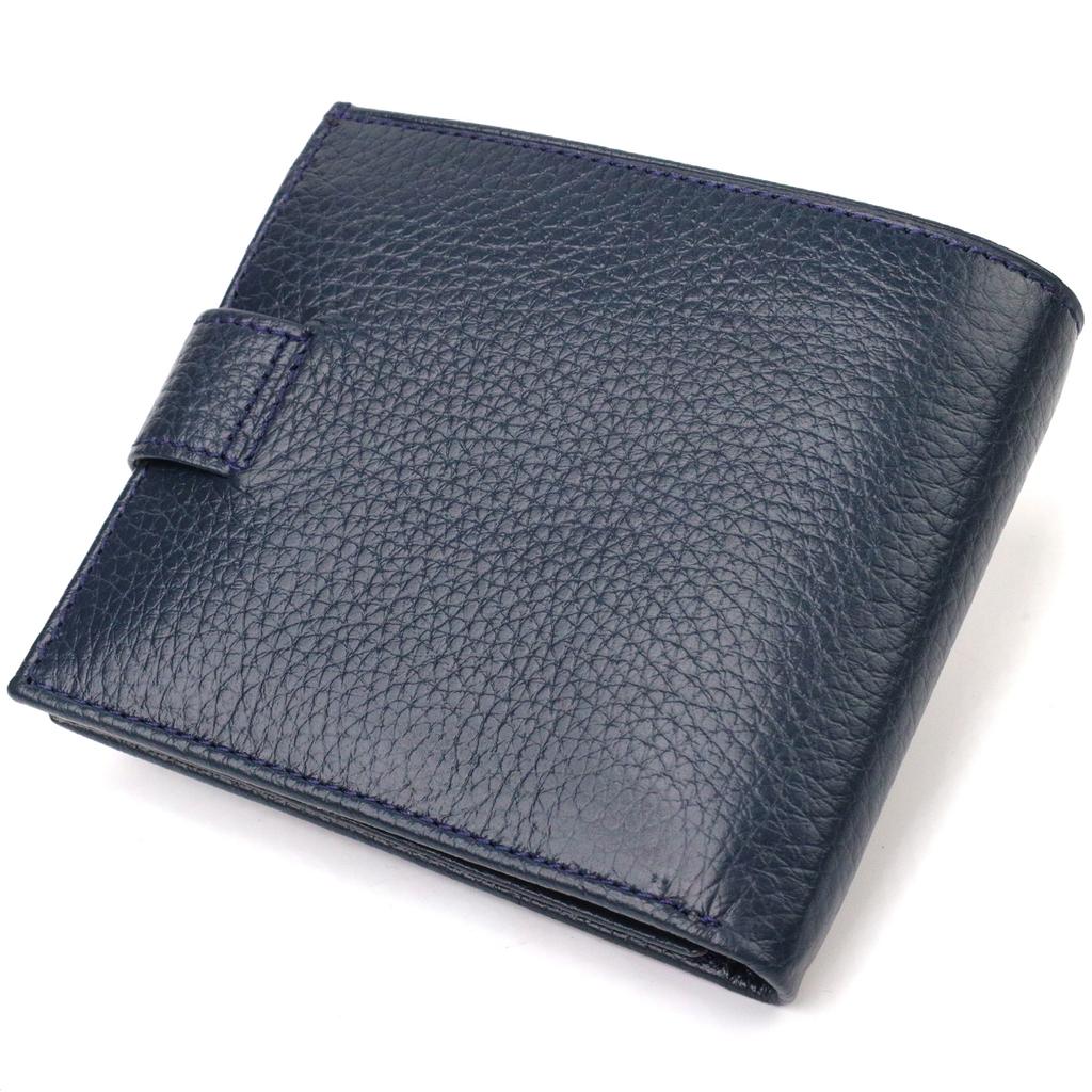 Practical Men's Wallet Made of Genuine Grained Leather CANPELLINI 21879 Blue