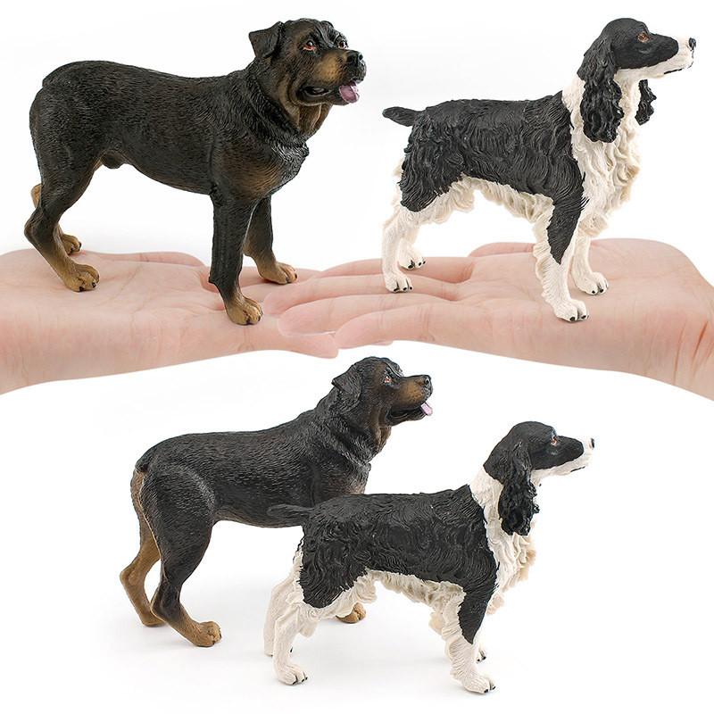 Realistic Plastic Animal Model Collection Featuring Brindle Bull Terrier And Dogo Argentino For Educational Purposes