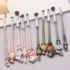 Harry Potter School Crest Eyeshadow Brush Set: 5 Midi Fox Metal-Handled Beauty Tools