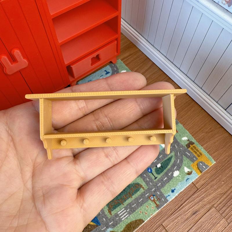 Estante de pared para casa de muñecas de 12 puntos Estante de plástico Lindo accesorio de caja ciega Ob11 Accesorio de fotografía de escena en miniatura