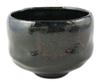 Matsuraku Kiln Matcha Bowl In a Gift Black Raku TSN691 Kyoto-yaki, Kiyomizu-yaki, (presented Box)