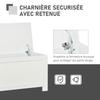 Lift Top Storage Chest Toy Box Organizer with Lid and Safety Hinges for Bedroom Entryway Living Room - White