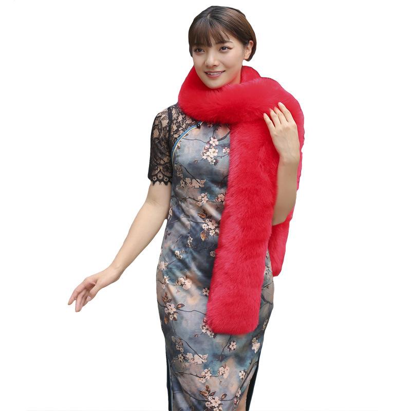 Herbst und Winter Imitat Pelzkragen Imitat Fuchspelz Waschbärpelz Schal Verlängert Dick Schal Warmer Schal Schal Pelzkragen