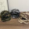Masic Camouflage Flat Brim Hat With Embroidery For Outdoor Hiking And Camping
