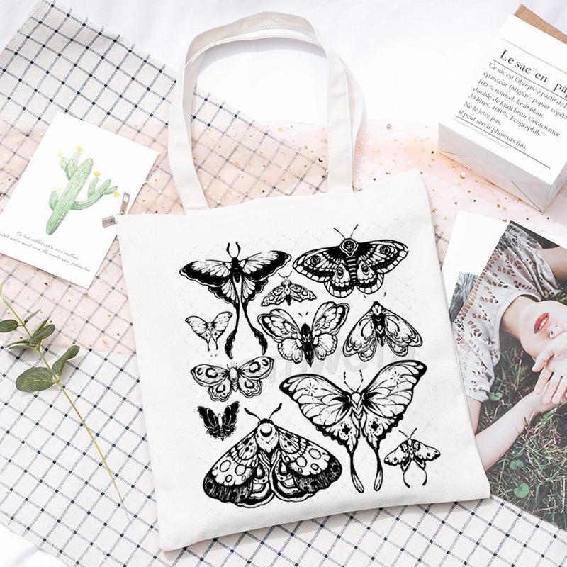 Insect Printed Casual Shoulder Bag Daily Versatile Large Capacity Canvas Bag 2025 New