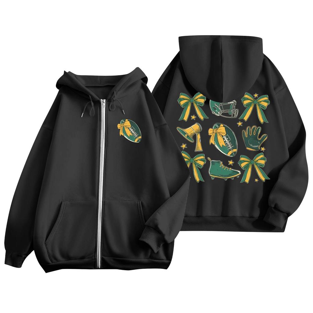 Women's Solid Color Sweatshirt Long Sleeve Zipper Casual Comfortable Loose Lightweight Women's Sweatshirt