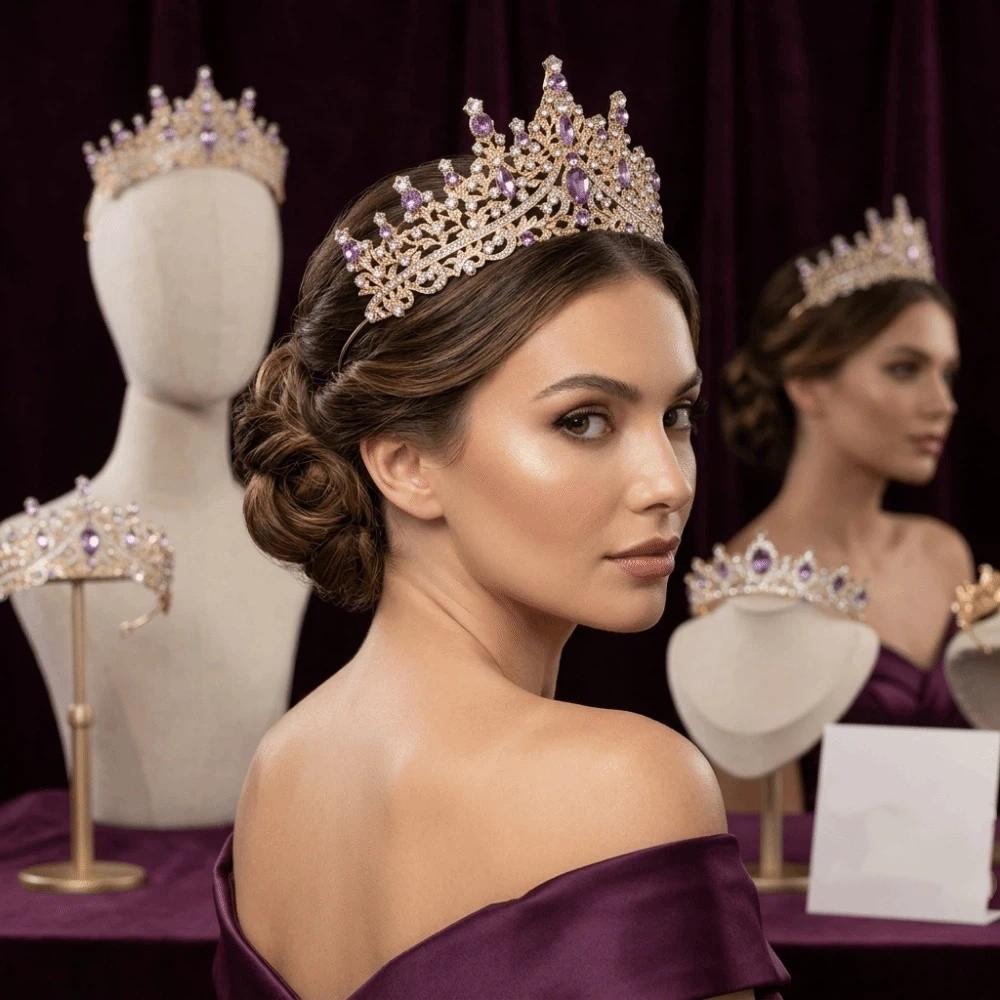 Sparkling Baroque Queen Tiaras Gorgeous Rhinestone Tiara Gorgeous Accessories