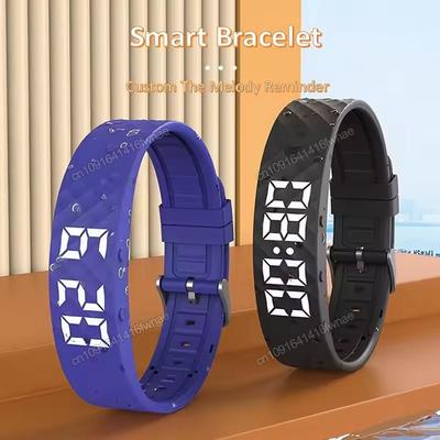 New LED Digital Smart Bracelet Monitor Vibration Alarm Wristband Smart Bracelet Waterproof Smartband for Student Smart Band