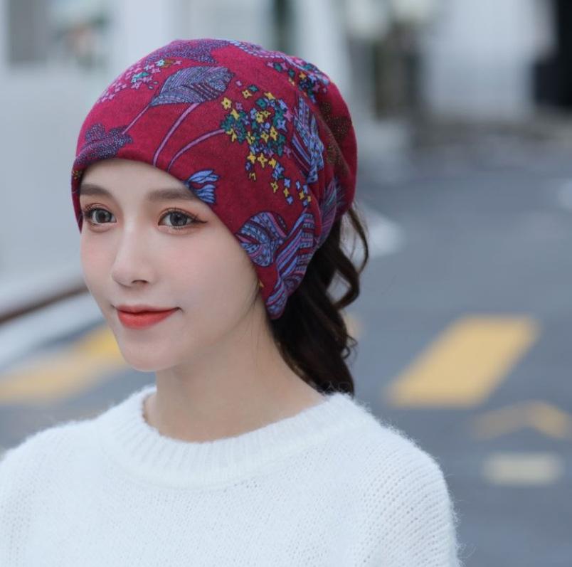 Fashion Double Head Cap Bib Twist Cap Multi-Functional Printed Scarf Cover Cap Neck Cap Face Mask Headscarf Cap C081