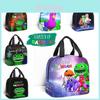 Stylish Cartoon Print Lunch Bag Portable Durable Large Capacity
