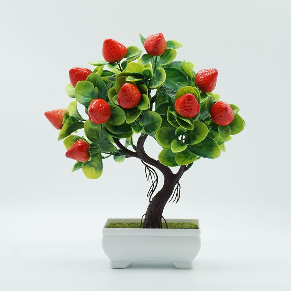 Artificial Plants Bonsai Small Fruit Tree Potted Bonsai Simulation Decor Artificial Ornaments Artificial Plant Bonsai Home Decor